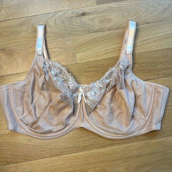 Pour Moi Bra Imogen Rose Embroidered Beige NWOT Size 42H - Picture 3 of 8